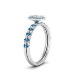 Load image into Gallery viewer, radiant-cut-blue-topaz-halo-wedding-ring-set-in-white-gold-FD-8523RAGICBLTO-NL-WG