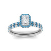 Load image into Gallery viewer, radiant-cut-blue-topaz-halo-wedding-ring-set-in-white-gold-FD-8523RAGICBLTO-NL-WG