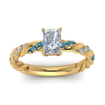 Load image into Gallery viewer, radiant-cut-blue-topaz-twisted-vine-engagement-ring-in-yellow-gold-FD9127RARGICBLTOANGLE5-NL-YG