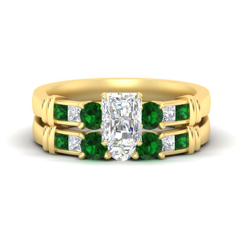 radiant-cut-bridal-ring-set-with-emerald-princess-channel-accents-in-yellow-gold-fdens286ragemgrsleep-nl-yg.jpg