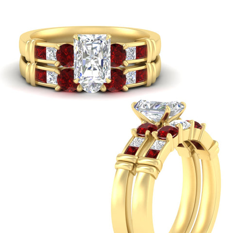 radiant-cut-bridal-ring-set-with-ruby-princess-channel-accents-in-yellow-gold-fdens286ragrudrangle3-nl-yg.jpg