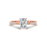 Load image into Gallery viewer, radiant-cut-cathedral-pave-diamond-engagement-ring-in-rose-gold-FD11145RAR-NL-RG
