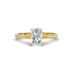 Load image into Gallery viewer, radiant-cut-cathedral-pave-diamond-engagement-ring-in-yellow-gold-FD11145RAR-NL-YG
