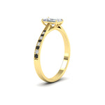 Load image into Gallery viewer, radiant-cut-cathedral-pave-diamond-engagement-ring-with-black-diamond-in-yellow-gold-FD11145RARGBLACKANGLE2-NL-YG
