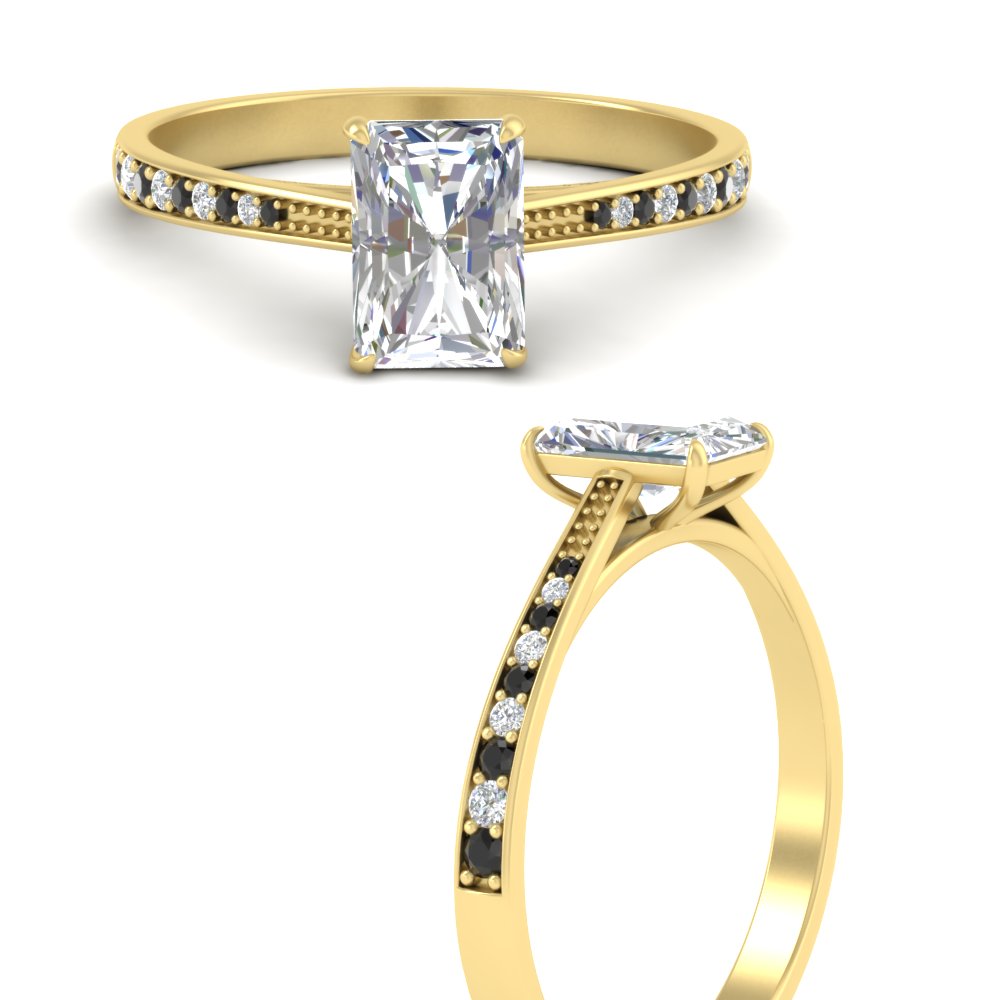 radiant-cut-cathedral-pave-diamond-engagement-ring-with-black-diamond-in-yellow-gold-FD11145RARGBLACKANGLE3-NL-YG