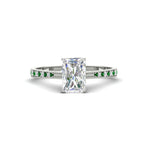Load image into Gallery viewer, radiant-cut-cathedral-pave-diamond-engagement-ring-with-emerald-in-white-gold-FD11145RARGEMGR-NL-WG
