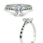 Load image into Gallery viewer, radiant-cut-cathedral-pave-diamond-engagement-ring-with-emerald-in-white-gold-FD11145RARGEMGRANGLE3-NL-WG

