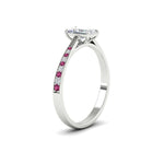 Load image into Gallery viewer, radiant-cut-cathedral-pave-diamond-engagement-ring-with-pink-sapphire-in-white-gold-FD11145RARGSADRPIANGLE2-NL-WG
