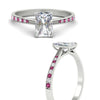 Load image into Gallery viewer, radiant-cut-cathedral-pave-diamond-engagement-ring-with-pink-sapphire-in-white-gold-FD11145RARGSADRPIANGLE3-NL-WG