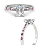 Load image into Gallery viewer, radiant-cut-cathedral-pave-diamond-engagement-ring-with-pink-sapphire-in-white-gold-FD11145RARGSADRPIANGLE3-NL-WG
