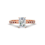 Load image into Gallery viewer, radiant-cut-cathedral-pave-diamond-engagement-ring-with-ruby-in-rose-gold-FD11145RARGRUDR-NL-RG
