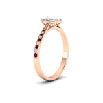 Load image into Gallery viewer, radiant-cut-cathedral-pave-diamond-engagement-ring-with-ruby-in-rose-gold-FD11145RARGRUDRANGLE2-NL-RG
