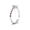 Load image into Gallery viewer, radiant-cut-cathedral-pave-diamond-engagement-ring-with-ruby-in-white-gold-FD11145RARGRUDRANGLE2-NL-WG