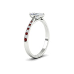 Load image into Gallery viewer, radiant-cut-cathedral-pave-diamond-engagement-ring-with-ruby-in-white-gold-FD11145RARGRUDRANGLE2-NL-WG
