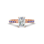 Load image into Gallery viewer, radiant-cut-cathedral-pave-diamond-engagement-ring-with-sapphire-in-rose-gold-FD11145RARGSABL-NL-RG

