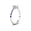 Load image into Gallery viewer, radiant-cut-cathedral-pave-diamond-engagement-ring-with-sapphire-in-white-gold-FD11145RARGSABLANGLE2-NL-WG