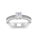 Load image into Gallery viewer, radiant-cut-celtic-engraved-solitaire-ring-in-white-gold-fdenr8544rarangle5-nl-wg
