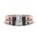 Load image into Gallery viewer, radiant-cut-channel-three-stone-diamond-engagement-ring-with-black-diamond-in-rose-gold-FDENS205RAGBLACK-NL-RG.jpg