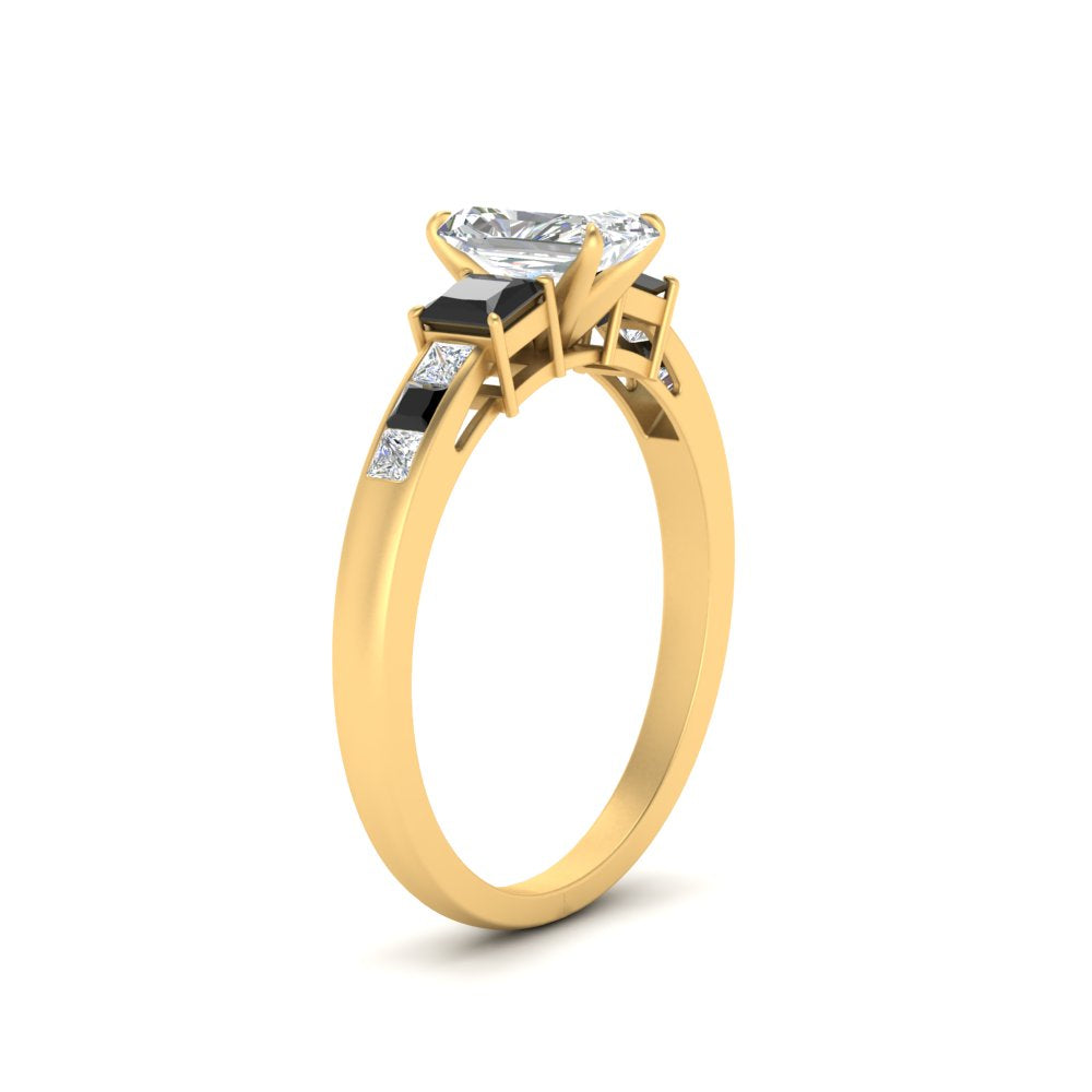 radiant-cut-channel-three-stone-diamond-engagement-ring-with-black-diamond-in-yellow-gold-FDENS205RARGBLACK-NL-YG.jpg
