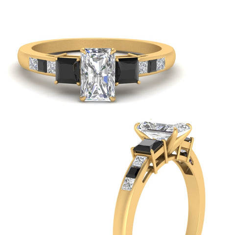 radiant-cut-channel-three-stone-diamond-engagement-ring-with-black-diamond-in-yellow-gold-FDENS205RARGBLACK-NL-YG.jpg
