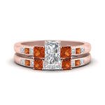 Load image into Gallery viewer, radiant-cut-channel-three-stone-diamond-engagement-ring-with-orange-sapphire-in-rose-gold-FDENS205RAGSAOR-NL-RG.jpg
