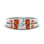 Load image into Gallery viewer, radiant-cut-channel-three-stone-diamond-engagement-ring-with-orange-sapphire-in-white-gold-FDENS205RAGSAOR-NL-WG.jpg

