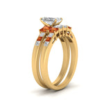 Load image into Gallery viewer, radiant-cut-channel-three-stone-diamond-engagement-ring-with-orange-sapphire-in-yellow-gold-FDENS205RAGSAOR-NL-YG.jpg
