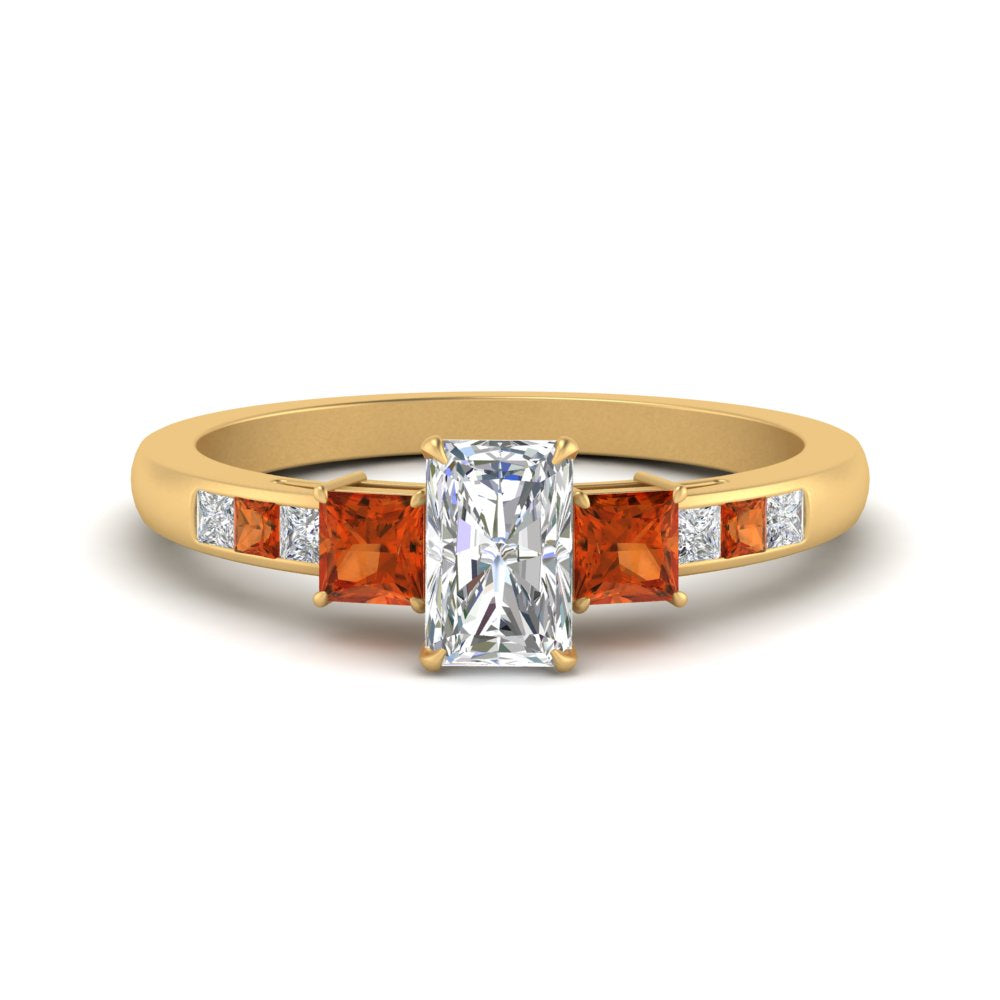radiant-cut-channel-three-stone-diamond-engagement-ring-with-orange-sapphire-in-yellow-gold-FDENS205RARGSAOR-NL-YG.jpg