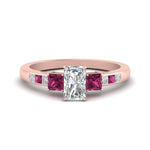 Load image into Gallery viewer, radiant-cut-channel-three-stone-diamond-engagement-ring-with-pink-sapphire-in-rose-gold-FDENS205RARGSADRPI-NL-RG.jpg
