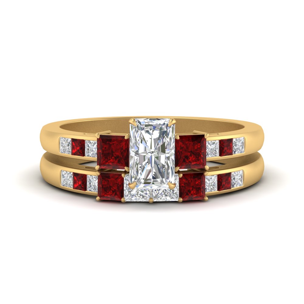 radiant-cut-channel-three-stone-diamond-engagement-ring-with-ruby-in-yellow-gold-FDENS205RAGRUDR-NL-YG.jpg