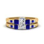 Load image into Gallery viewer, radiant-cut-channel-three-stone-diamond-engagement-ring-with-sapphire-in-yellow-gold-FDENS205RAGSABL-NL-YG.jpg