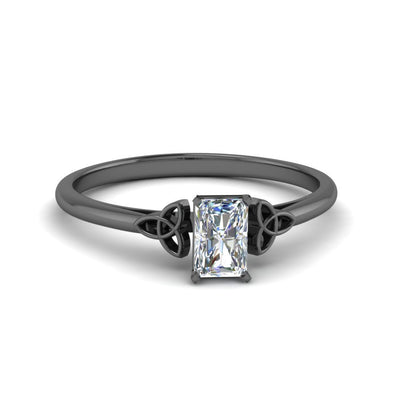 Radiant Cut Celtic Solitaire Engagement Ring