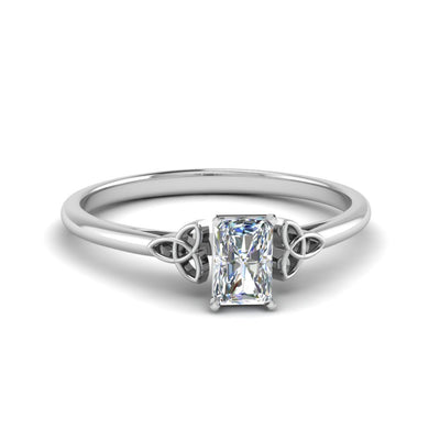 Radiant Cut Celtic Solitaire Engagement Ring