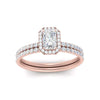 Load image into Gallery viewer, radiant-cut-diamond-halo-wedding-ring-set-in-rose-gold-FD-8523RA-NL-RG