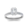 Load image into Gallery viewer, radiant-cut-diamond-halo-wedding-ring-set-in-white-gold-FD-8523RA-NL-WG