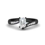 Load image into Gallery viewer, radiant-cut-diamond-swirl-channel-ring-in-black-gold-FDENS4028RAR-NL-BG.jpg?v=1754995988