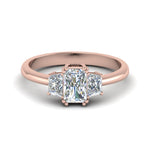 Load image into Gallery viewer, 3 Stone Trapezoid Engagement Ring
