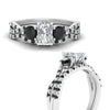 Load image into Gallery viewer, radiant-cut-diamond-twisted-floral-prong-black-diamond-wedding-set-white-gold-FD10257RAGBLACK-ANGLE3-NL-WG_081948d1-5787-4a48-80ca-af840a8f140f?v=1756360178
