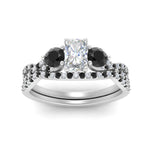 Load image into Gallery viewer, radiant-cut-diamond-twisted-floral-prong-black-diamond-wedding-set-white-gold-FD10257RAGBLACK-ANGLE5-NL-WG_27db0139-cd1e-494b-af66-479ead41e88c?v=1756360178
