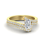 Load image into Gallery viewer, radiant-cut-diamond-wedding-ring-set-in-FDENS3007RA-NL-YG
