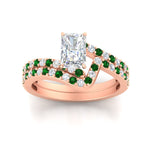 Load image into Gallery viewer, radiant-cut-diamond-wedding-ring-set-with-emerald-in-FDENS3007RAGEMGR-NL-RG
