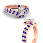 Load image into Gallery viewer, radiant-cut-diamond-wedding-ring-set-with-sapphire-in-FDENS3007RAGSABL-NL-RG
