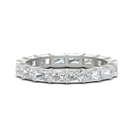 2 Ct Radiant Cut Diamond East-West Prong Eternity Band