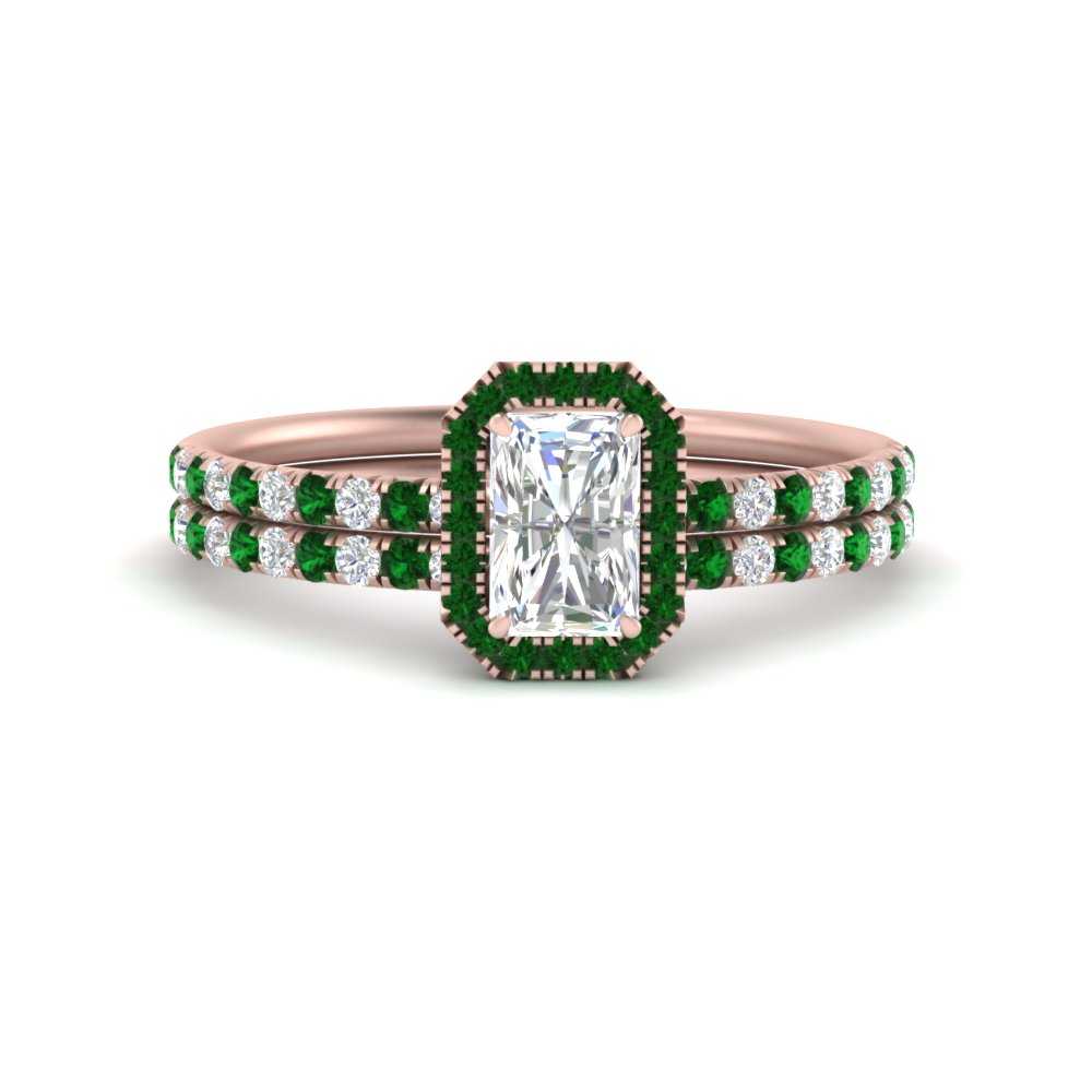 radiant-cut-emerald-halo-wedding-ring-set-in-rose-gold-FD-8523RAGEMGR-NL-RG