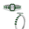 Load image into Gallery viewer, radiant-cut-emerald-halo-wedding-ring-set-in-white-gold-FD-8523RAGEMGR-NL-WG