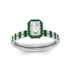 Load image into Gallery viewer, radiant-cut-emerald-halo-wedding-ring-set-in-white-gold-FD-8523RAGEMGR-NL-WG