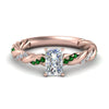Load image into Gallery viewer, radiant-cut-emerald-twisted-vine-engagement-ring-in-rose-gold-FD9127RARGEMGR-NL-RG