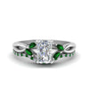 Load image into Gallery viewer, radiant-cut-engagement-ring-with-emerald-band-in-white-gold-FD8300RAB3GEMGR-NL-WG.jpg