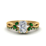 Load image into Gallery viewer, radiant-cut-engagement-ring-with-emerald-band-in-yellow-gold-FD8300RAB3GEMGR-NL-YG.jpg
