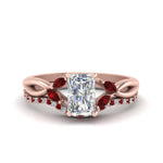 Load image into Gallery viewer, radiant-cut-engagement-ring-with-ruby-band-in-rose-gold-FD8300RAB3GRUDR-NL-RG.jpg
